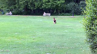 Busty amateur blonde banged in public outdoor