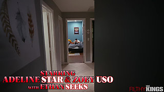 Accidental Threesome with Stepsis - Adaline Star & Zoeyuso