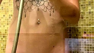 Amateur young teen solo masturbation on her livingroom