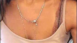 Super-steamy cougar tests her fresh pinkish fake penis, se her push in her cock-squeezing vulva