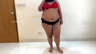 Hot Girl Wearing Bra & Pantty Talk on Phone with BF in Room When 19yo Stepbro Came & Rough Fucks Her