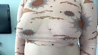 Erika Kay Flashes Pussy in See-Through Tops - No Panties Try On Haul