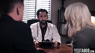 Doctor nail heavy-breasted mature in front of hubby