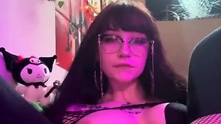 Big boobs camgirl rides her toy on webcam