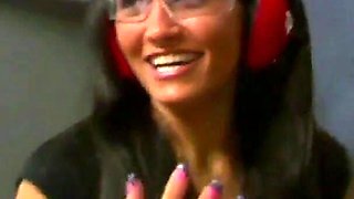 Brunette teen Jade sucks and fucks eager cock