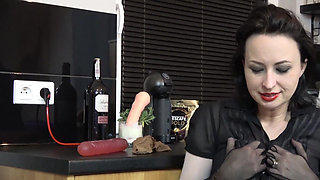 Encased in nylon with cum play