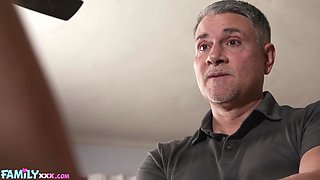 Stepfather loves my teenage pussy the most (Maria Angel)