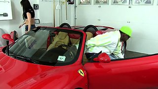 turned On Jennifer White orally pleasure black shaft