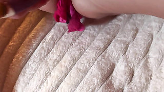 Panty stuffing vibrator and a cock up my ass at the end