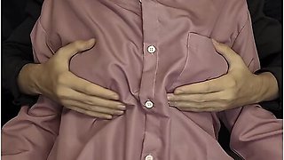 A Guy Crushes My Breasts And Nipples Through A Shirt // Tits Massage
