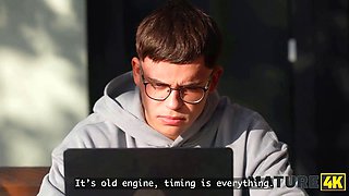 Mature4k. nerd attempts Big Tits for the first ever time