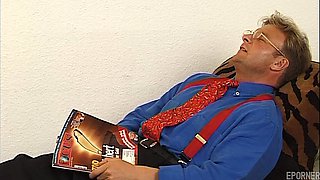 Two grannies hot threesome sex