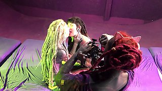 Behind the Scenes Tattooed Girls Squeeze & Tease