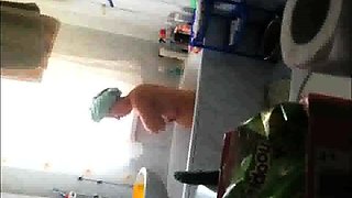 Peeking at my bathing stepmother