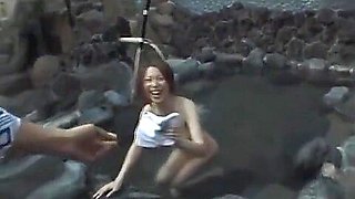 Tomoe Hinatsu sucks cock and gets pool fuck