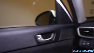 Steamy arabic cougar Sasha Pearl jumps on driver Peter King's big cock