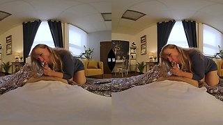 Blonde Surrenders to Wild Passion with Intense POV Climax