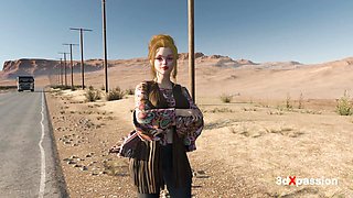 Groovy Sixties Journey: Sunset, Surfboards… and Wild Romp Atmosphere - Filthy deep throat, rcg, missionary & cum shot