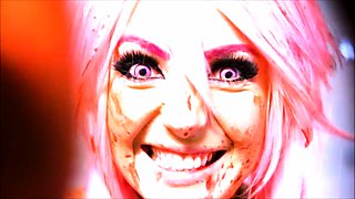 Latex slut solo anal masturbation