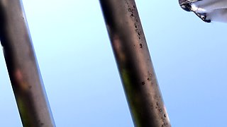 Amateur ass ramming outdoors