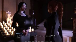 Hot MILF Scarlet Fucks Nun to Get Pregnant - Big Tits & Hentai 3D Sex