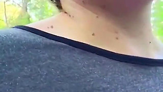 Bbwbootyful flashing ny big boobs outdoors