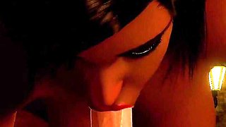 Bald Pussy Pharah Sucks Your Cock for Cum and Cowgirl Rides