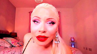 European blonde solo masturbating