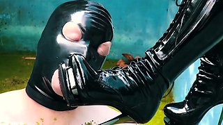 Foot fetish rimming for blonde outdoors