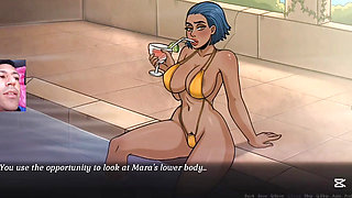 Brunette with a sexy body squeezes all my milk out of me with her rich lips and beautiful ass