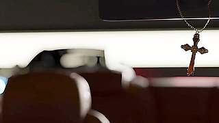 3d animation big-tit milf suggests fucking in car at parking