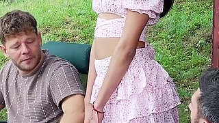 Fishing Turns Into Threesome with Hot Stepdaughter