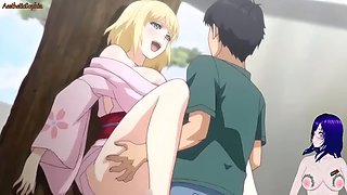 Quickie in the school garden with a hot anime girl
