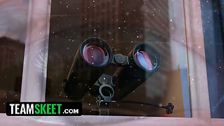 Ryan Keely and Chloe Rose starlet in a voyeuristic porn files foursome sequence