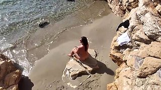 Amateur MILF Expressiagirl Outdoor Blowjob on Beach - Big Natural Tits & Hindi Dirty Talk