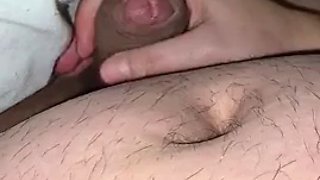 Step mom hand slip under blanket pulling out step son dick for handjob