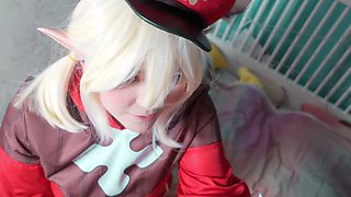 Cute blowjob, ash-blonde, kawaii