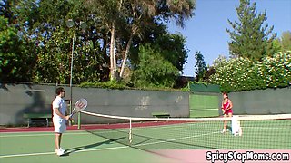 Playing tennis with her is an experience