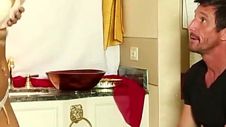 Superb blonde with big tits are pleasing guy's big cock