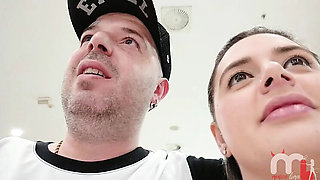 Monica Lima Surprise Blowjob in Car with Giant Clit Brazilian Cutie