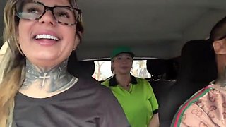 I put the gas station attendant in the camper so she could have good intercourse with me and my spouse until she was spitting jizz all over his rod, the slobber from her cooter even dribbled onto his ball sack!