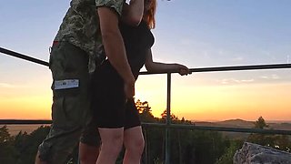 Hot Redhead Fucks Outdoors with Passion - Romantic Public Sex in Nature