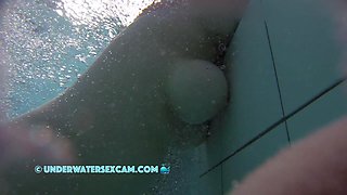 Some Women Are Horny To Press Their Tits Against The Pool Wall
