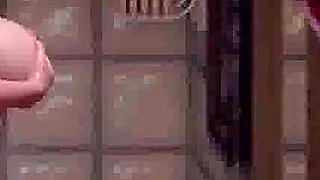 Treasure of Nadia: sexy MILF is masturbating under the shower and a guy is watching on her ep 109