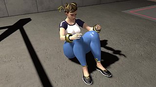 Street Fighter Chun Li Deuda Gimnasio Hard Fuck Passion