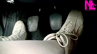 Driving and Pedal Pumping in Suede Soft Flat Boots