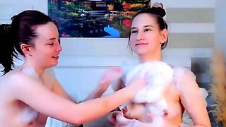 Pink vulva close up of sensual brunette getting kinky