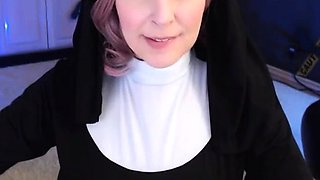 Hot babe with perfect big boobs taking shower