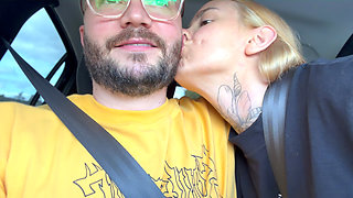 Perfect Girlfriend Sucked My Cock Inside the Car and Swallowed All the Milk
