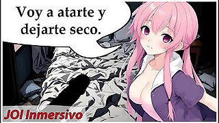 Joi Extreme, A Crazy Girl Ties You Up And Fucks You Non-stop. Hentai Role-playing With Spanish Voice